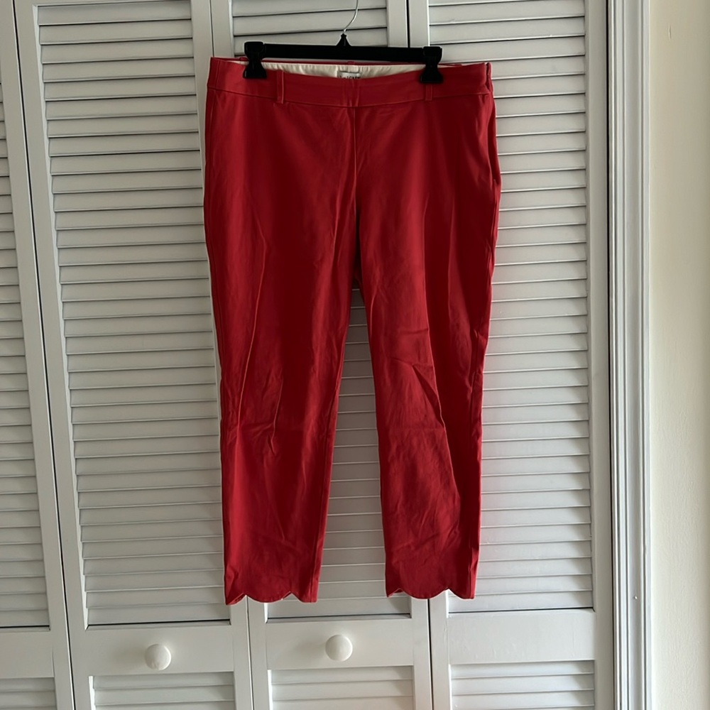 J. Crew Factory Red Capris